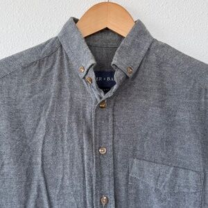 Fisher and Baker Grey Button Down Oxford Collar Mens Small